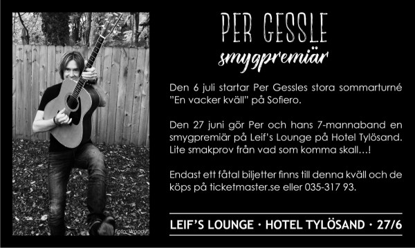 Концерт Пера Гессле в отеле Tylösand