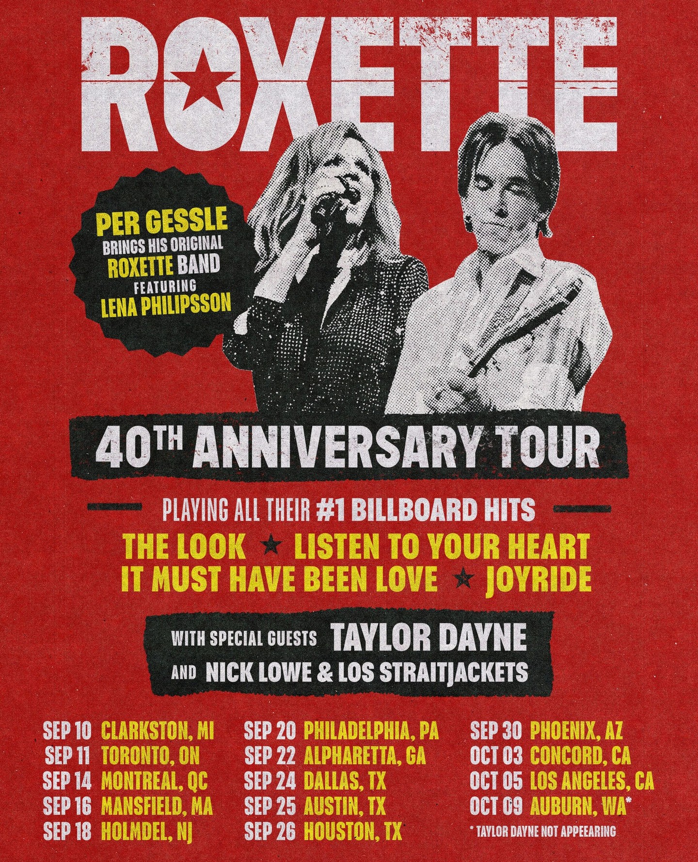 Roxette отправляются в США. Добавлены новые даты тура